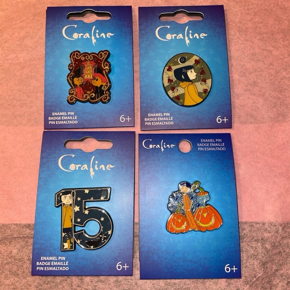 Exclusive Loungefly Laika Coraline Collectible Enamel Pin Set